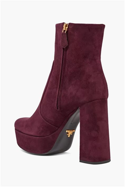 prada women chrlsea boots|prada suede platform ankle boots.